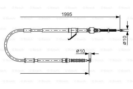 Трос ручного тормоза BOSCH 1 987 482 069