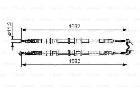 Трос ручного тормоза BOSCH 1 987 482 138