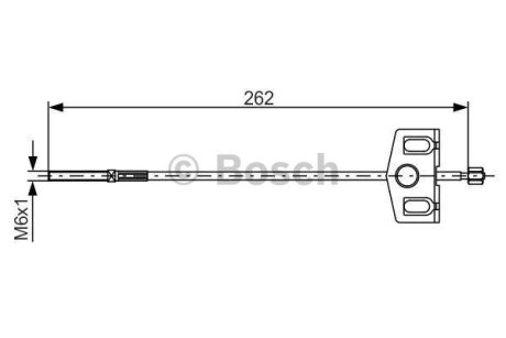 Трос ручного гальма передн. NISSAN QASHQAI 10- BOSCH 1987482337