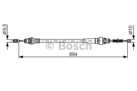 Трос зупиночних гальм BOSCH 1987482365 (фото 1)