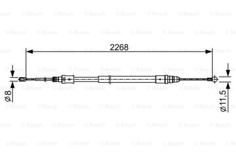 Трос ручного гальма BOSCH 1987482409