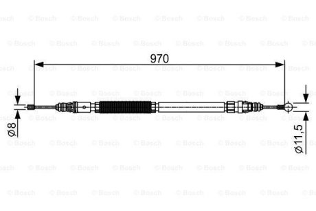 Трос ручного гальма BOSCH 1987482429