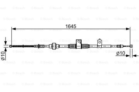 Трос ручного гальма BOSCH 1987482517 (фото 1)