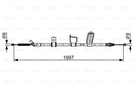 Трос ручного тормоза BOSCH 1 987 482 628