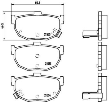 Комплект тормозных колодок BREMBO P30003