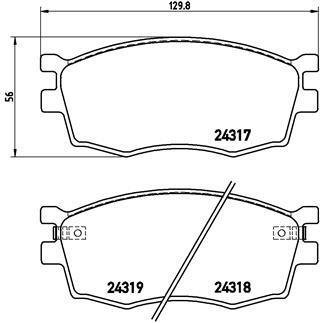 Комплект тормозных колодок BREMBO P 30 026