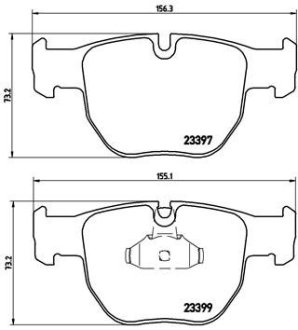 Колодки гальмівні дискові BREMBO P44 012 (фото 1)