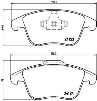 Гальмівні колодки дискові BREMBO P44020 (фото 1)