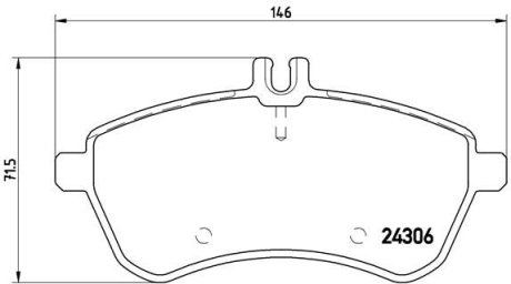 Комплект гальмівних колодок BREMBO P50070