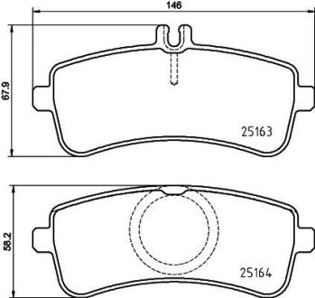 Колодки гальмівні дискові (комплект 4 шт) BREMBO P50132