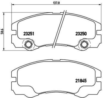 Гальмівні колодки пер. Trooper/Frontera/Monterey 91-04 (AKEBONO) BREMBO P59033