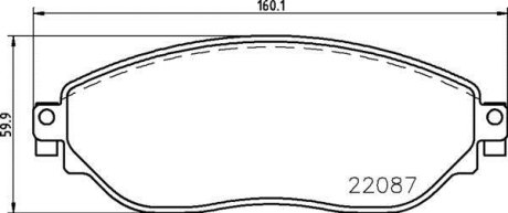 Комплект гальмівних колодок BREMBO P59082