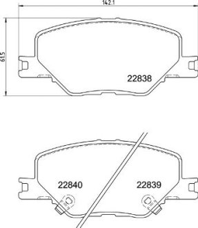 Гальмівні колодки дискові BREMBO P59 096 (фото 1)