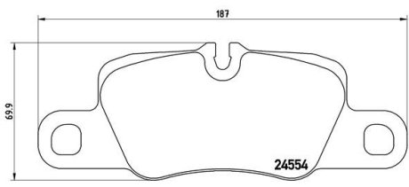 Комплект тормозных колодок BREMBO P65020 (фото 1)