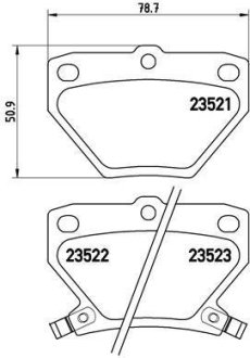 Гальмівні колодки дискові BREMBO P83052