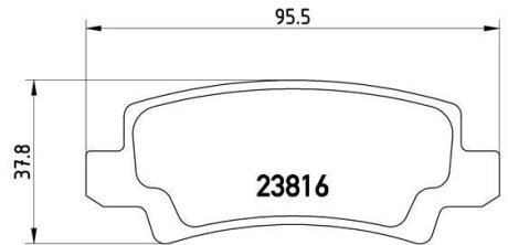 Гальмівні колодки дискові BREMBO P83065