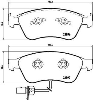 Гальмівні колодки пер. A6/A8 (02-16) BREMBO P85102