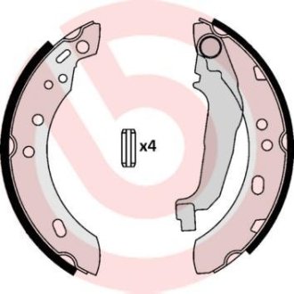 Колодки гальмівні барабанні (комплект 4 шт) BREMBO S56507 (фото 1)