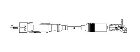 Провід високовольтний AUDI/SEAT/VW 80/Toledo/Passat "1,0-2,4 "78>> "(1/2/3/4-цил) BREMI 11060