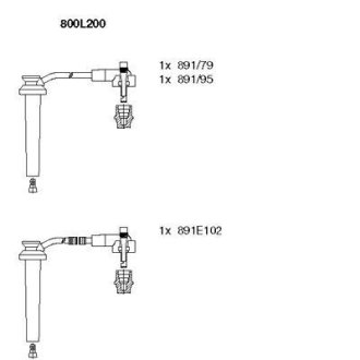 Комплект проводів високої напруги BREMI 800L200 (фото 1)