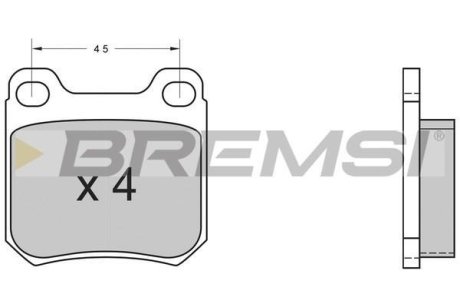 Гальмівні колодки зад. Opel Vectra B/Omega B 94-03 (ATE) BREMSI BP2368