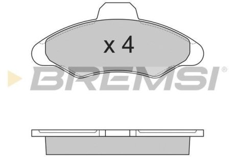 Гальмівні колодки пер. Ford Escort/Fiesta 90-02 BREMSI BP2462 (фото 1)