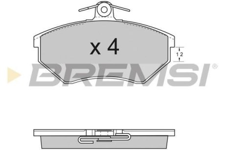 Гальмівні колодки пер. Caddy II/Golf IV 91-06 (TRW) BREMSI BP2531