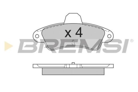 Гальмівні колодки зад. Ford Mondeo 93-00 (Bendix) (115,8x53,7x15) BREMSI BP2562 (фото 1)