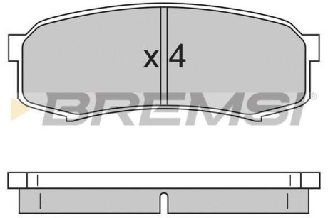 Гальмівні колодки зад. Toyota Land Cruiser 84- BREMSI BP2597