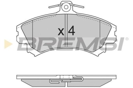 Гальмівні колодки пер. Mitsubishi Colt/Volvo S40/V40 1.1-2.0 i/TD 95- (TRW) BREMSI BP2702 (фото 1)