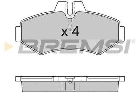 Гальмівні колодки зад. Sprinter 311-316 00-06 (Bosch) BREMSI BP2845