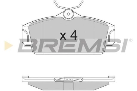 Гальмівні колодки пер. Nissan Almera 00-/Primera 91-02 (TRW) BREMSI BP2862 (фото 1)