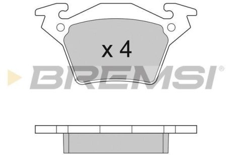 Гальмівні колодки зад. Vito (638) 99-03 (Bosch) BREMSI BP2880