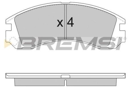 Гальмівні колодки пер. C-Crosser/Peugeot 4007 07- BREMSI BP2953 (фото 1)