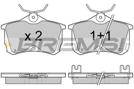 Гальмівні колодки зад. Honda Accord 98-08 (TRW) BREMSI BP2976