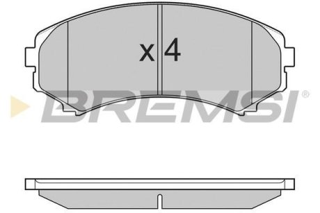 Гальмівні колодки пер. Mitsubishi Grandis 04-11/Pajero 90- (sumitomo) BREMSI BP3001