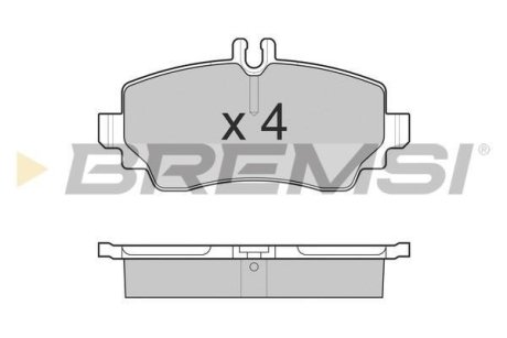 Гальмівні колодки пер. MB Vaneo 02-05 (TRW) BREMSI BP3015