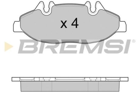 Гальмівні колодки пер. Vito (639) 03-07 (>ch.№342257) BREMSI BP3100