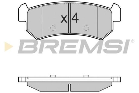 Гальмівні колодки зад. Chevrolet Lacetti 05- (akebono) BREMSI BP3148