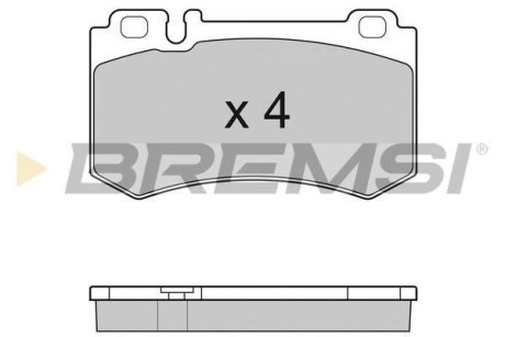 Гальмівні колодки зад. MB W211/W220 01-08 (brembo) (111,5x63,9x15,8) BREMSI BP3164