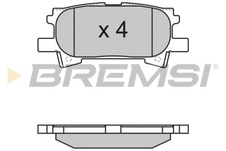 Гальмівні колодки зад. Lexus RX 03-08 (sumitomo) BREMSI BP3169 (фото 1)