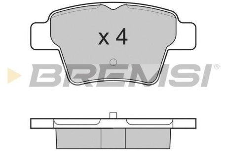 Гальмівні колодки зад. Peugeot 207/307/Citroen C4 06- (Bosch) BREMSI BP3198
