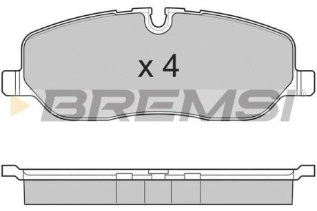 Гальмівні колодки пер. Range Rover III/Discovery III/IV 04- BREMSI BP3206