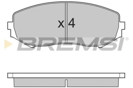 Гальмівні колодки пер. Suzuki Grand Vitara 05-15 (tociko) BREMSI BP3244 (фото 1)