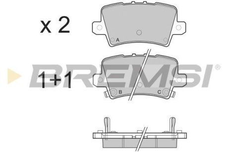 Гальмівні колодки зад. Honda Civic 05- (TRW) BREMSI BP3246 (фото 1)