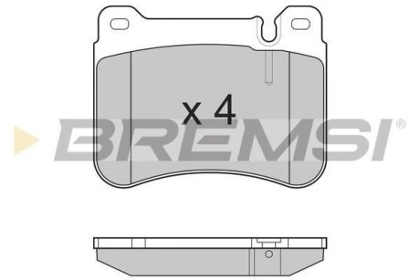 Гальмівні колодки пер. MB W203 00-07 (brembo) BREMSI BP3265 (фото 1)