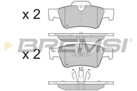 Гальмівні колодки зад. M-class W164 05- (ATE) BREMSI BP3280