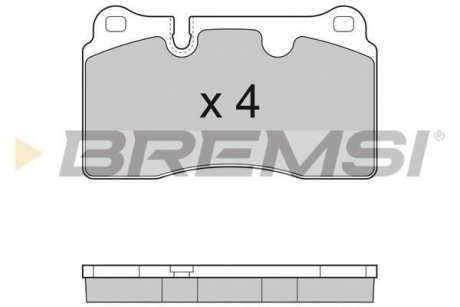 Гальмівні колодки пер. VW Touareg 02- (brembo) BREMSI BP3289 (фото 1)