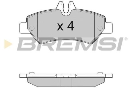 Гальмівні колодки зад. Sprinter/Crafter 06- BREMSI BP3293 (фото 1)
