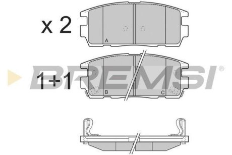 Гальмівні колодки зад. Chevrolet Captiva 06- (akebono) BREMSI BP3304 (фото 1)